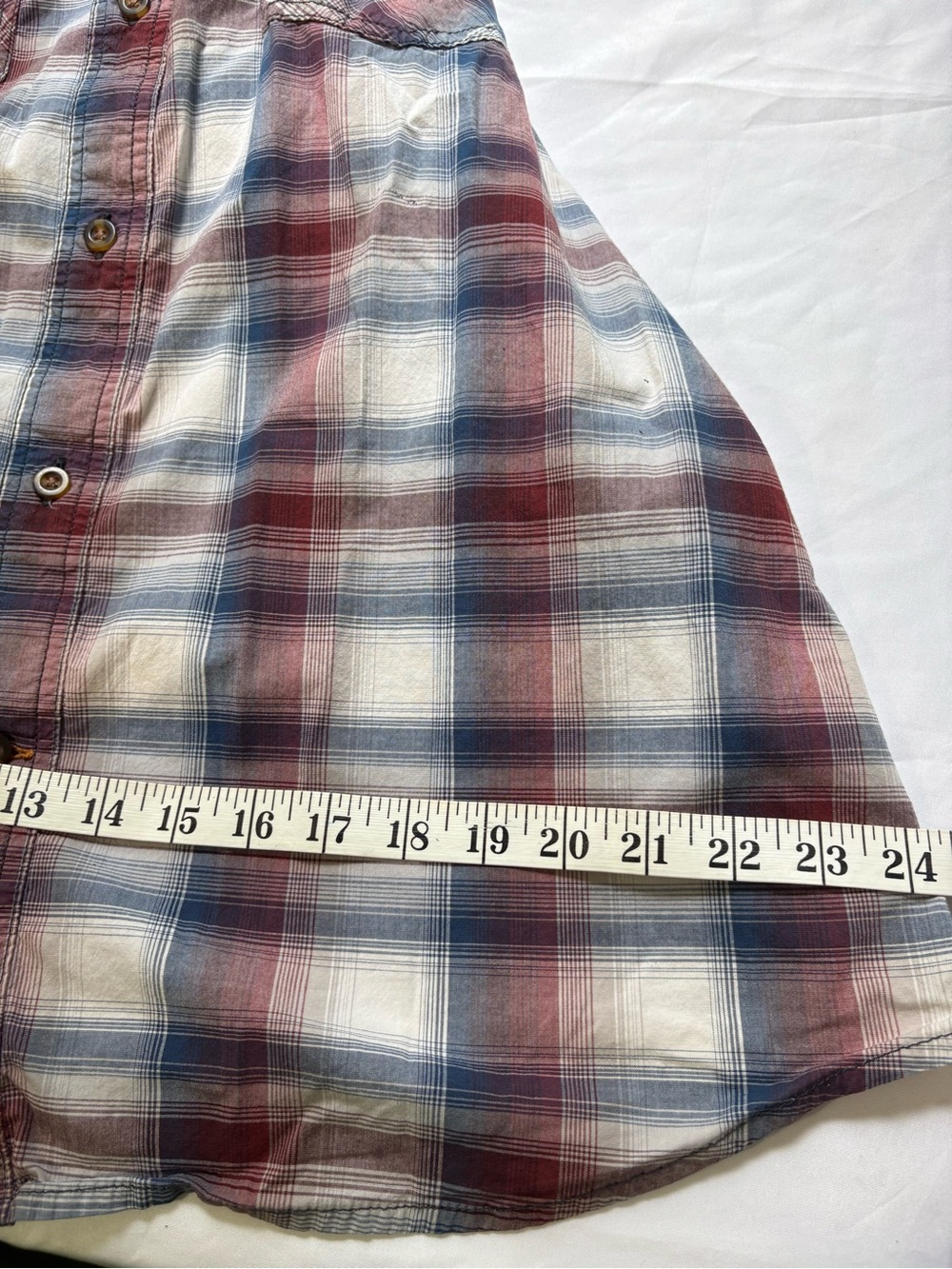 Carhartt Plaid Work Shirt Mens XL Short Sleeve Button Up Red Blue - Picture 8 of 9